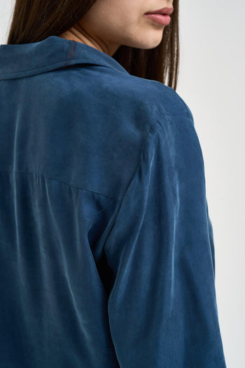Camicia donna con nodo blu - 5