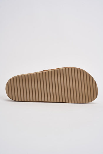 Sabot donna con frange in suede marrone - 10