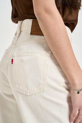 Jeans donna Ribcage in denim bianco - 5