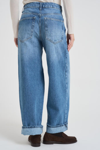 Jeans donna baggy blu chiaro - 3