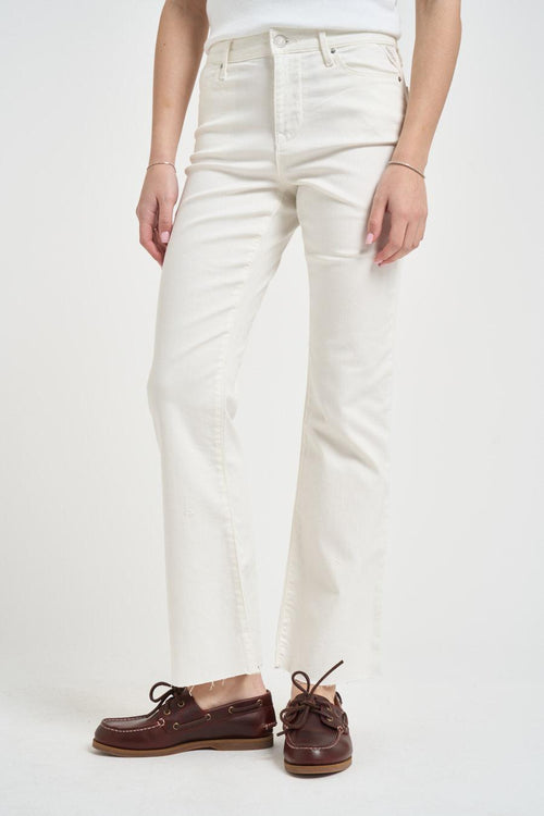 Jeans donna dritto in denim bianco - 2