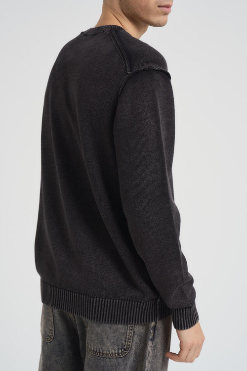 Maglia uomo girocollo grigio nera - 2