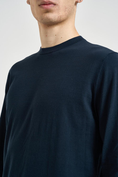 Maglia uomo girocollo blu - 2