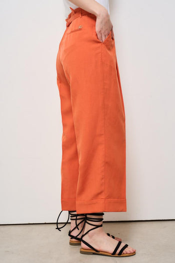 Pantalone donna regular arancione - 5