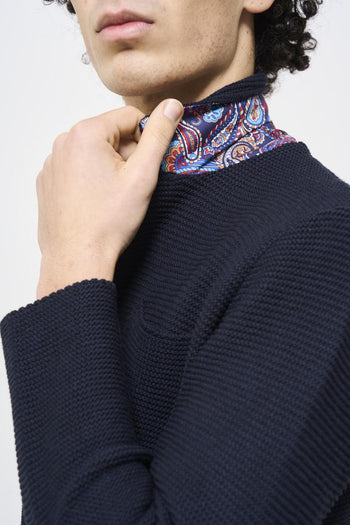 Giacca uomo in maglia blu - 7