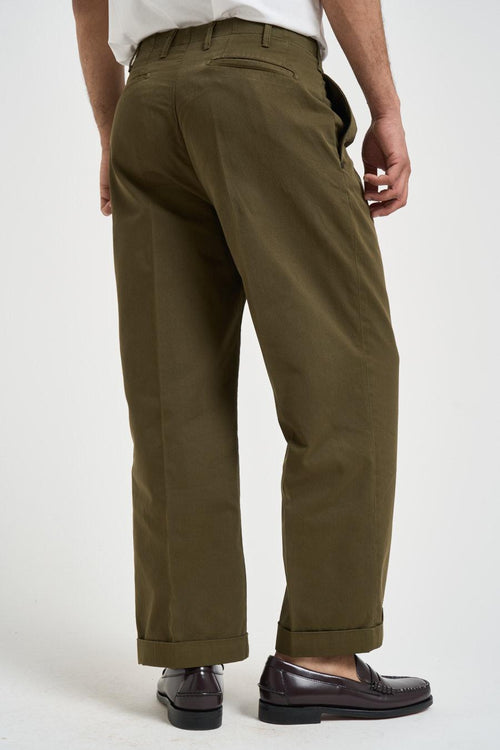 Pantalone uomo gamba dritta verde militare - 2