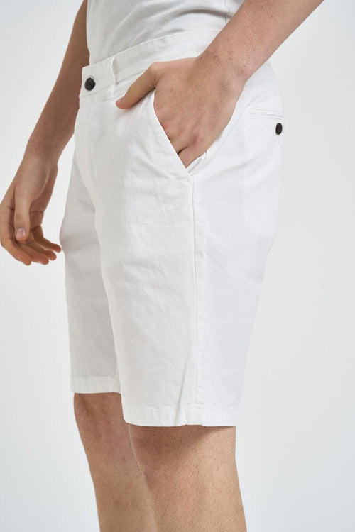 Bermuda uomo in cotone bianco - 2