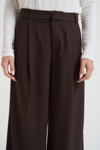 Pantalone donna over marrone - 6