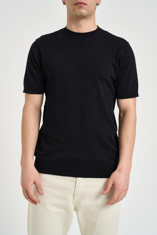 T-shirt uomo in maglia nera