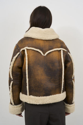 Giubbotto donna marrone vintage - 4