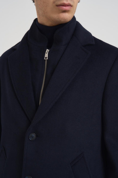 Cappotto uomo midi blu notte - 2