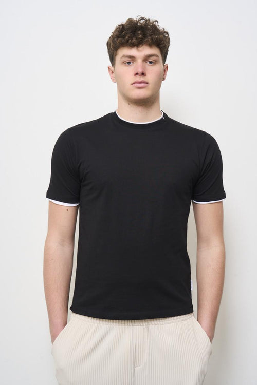 T-shirt uomo girocollo nera