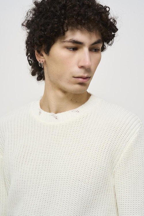 Maglia uomo girocollo bianca - 2