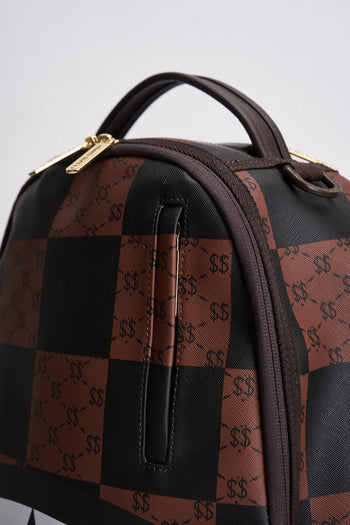 Zaino uomo check marrone e nero - 4
