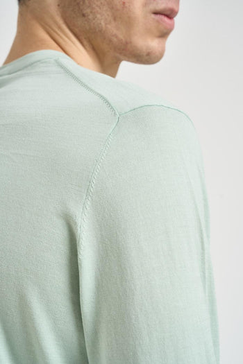 Maglia uomo girocollo verde acqua - 6
