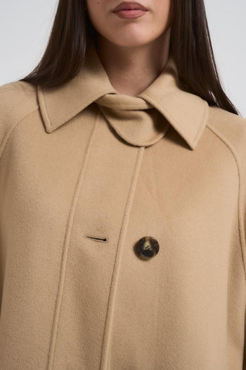 Cappotto in doppio drap di lana cammello - 5