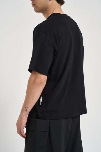 T-shirt uomo girocollo nera - 5