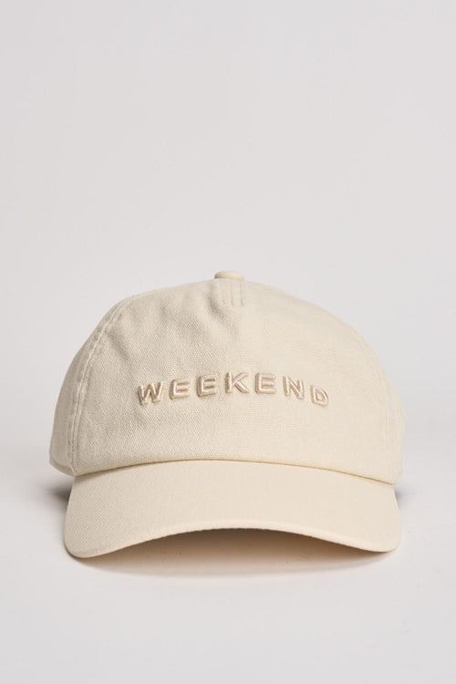 Cappello donna con ricamo beige