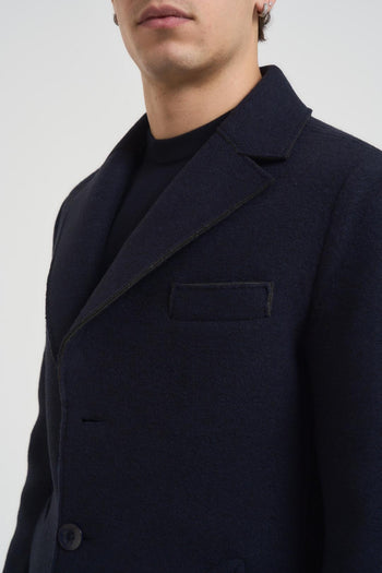 Cappotto uomo monopetto blu notte - 3