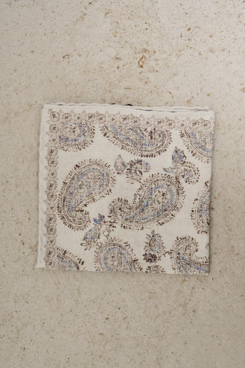 Pochette uomo in fantasia bianco