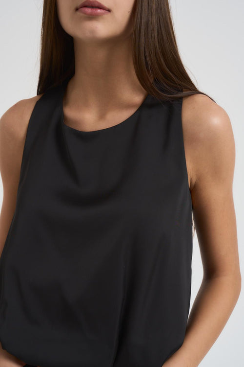 Top donna girocollo nero - 2