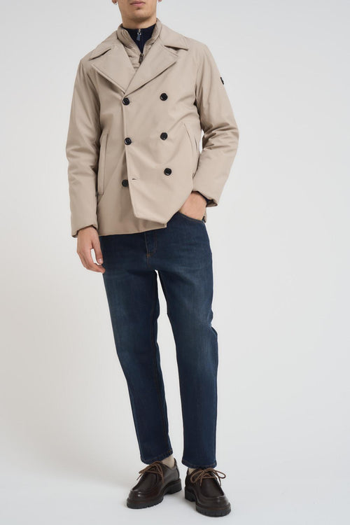 Giubbotto uomo doppiopetto beige