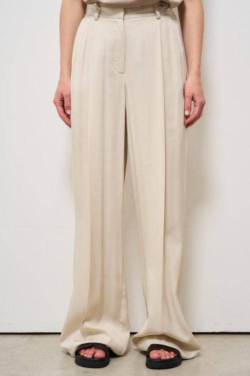 Pantalone donna a palazzo panna