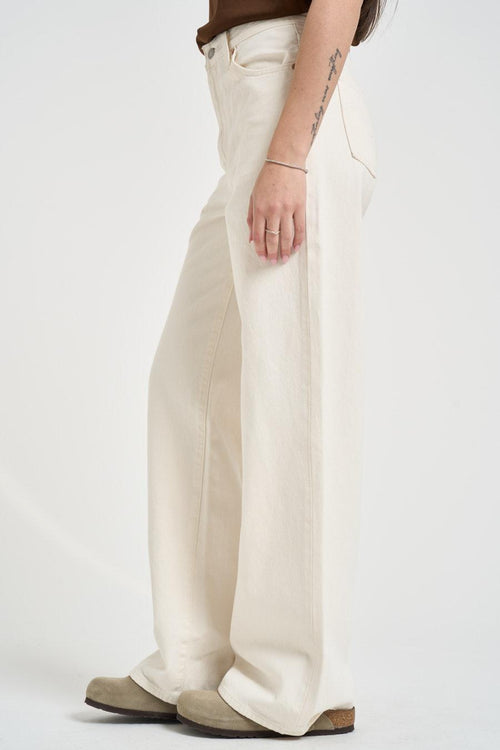 Jeans donna Ribcage in denim bianco - 2