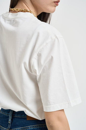 T-shirt donna con stampa bianca - 4