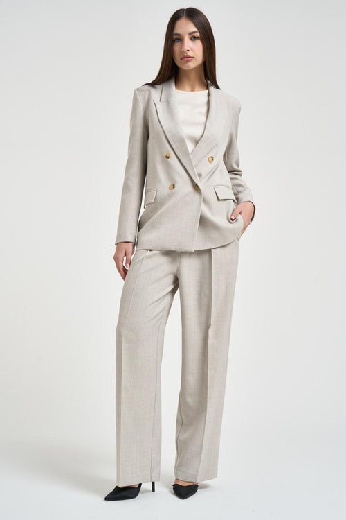 Giacca donna doppiopetto grigio chiaro