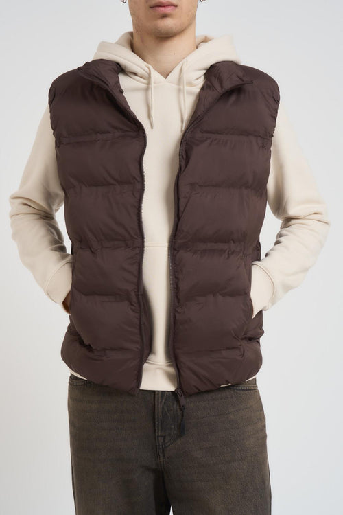 Gilet uomo trapuntato marrone