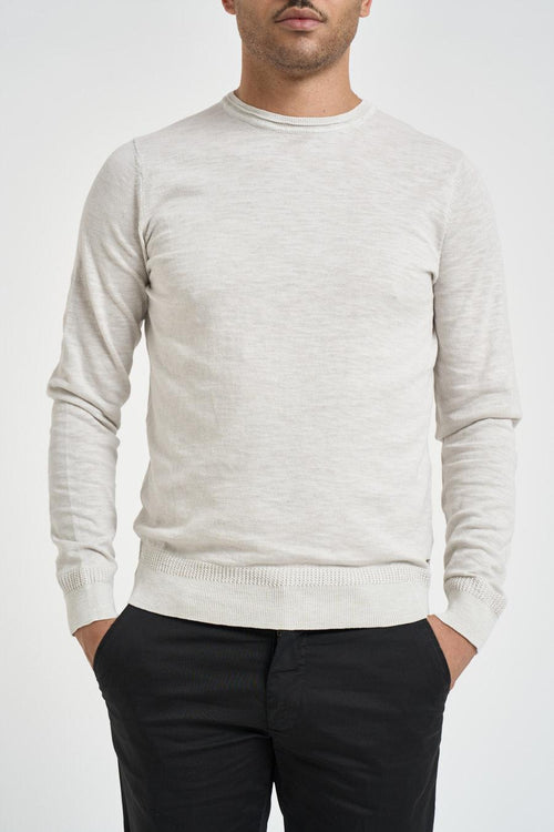 Maglia uomo girocollo grigio perla