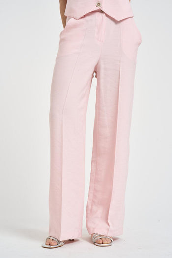 Abito con gilet e pantalone rosa cipria - 4