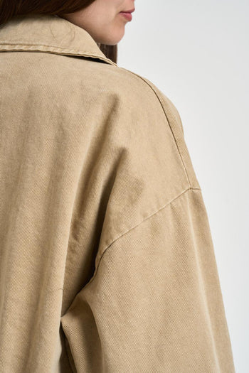 Giubbotto donna in denim beige - 5