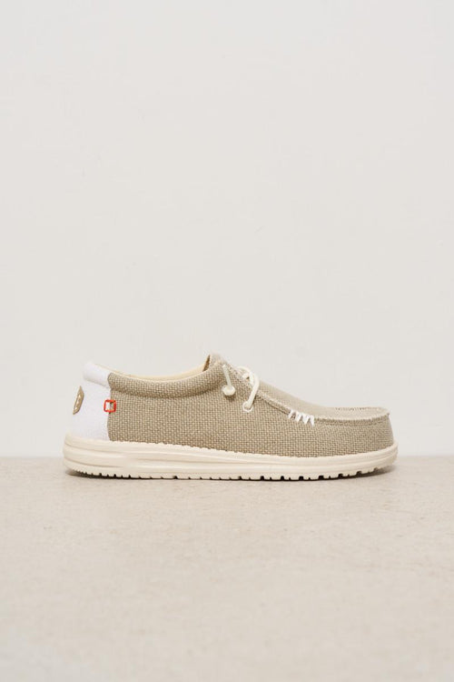 Scarpa da barca uomo Wally beige