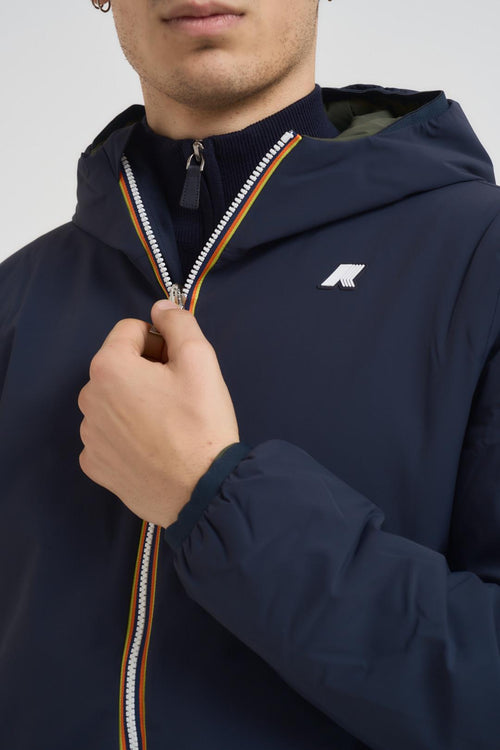 Giubbotto uomo double face blu e verde - 2