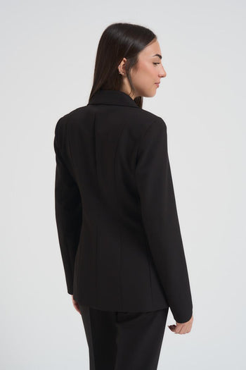 Giacca donna doppiopetto nero - 5