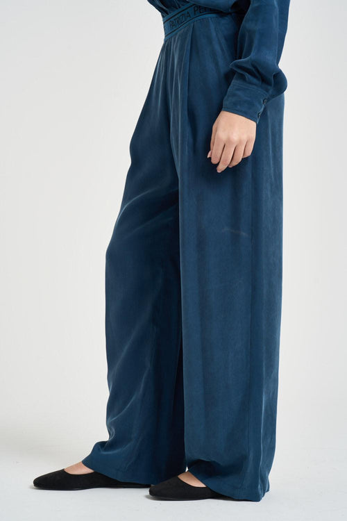 Pantalone donna a palazzo blu - 2