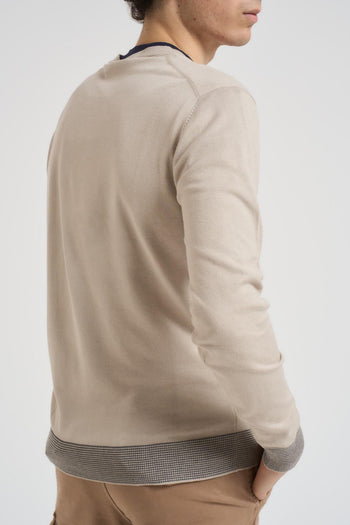 Maglia uomo girocollo beige - 4