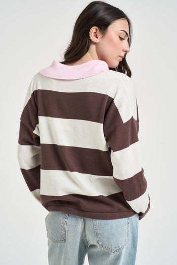 Polo donna in maglia a righe - 3