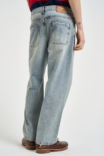 Jeans uomo in denim lavaggio used - 4