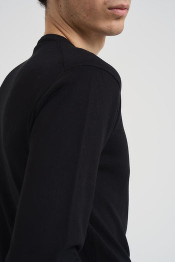 Maglia uomo girocollo nera - 4