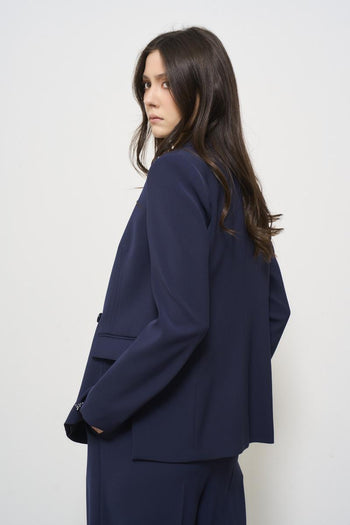 Giacca donna doppiopetto blu - 5