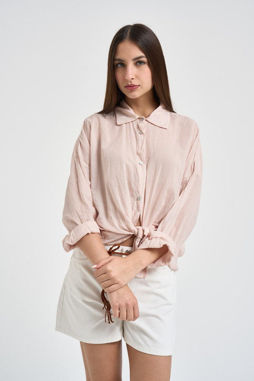 Camicia donna fluida rosa