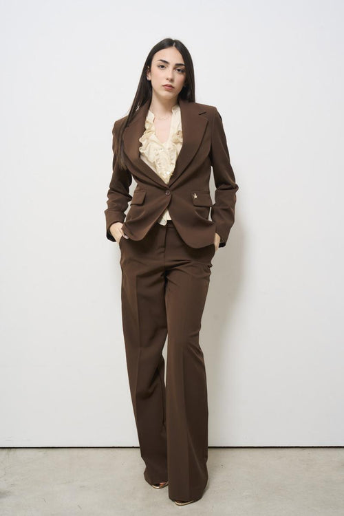 Brown women's dress complete