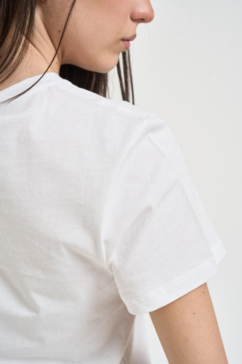 T-shirt donna con stampa bianca - 4