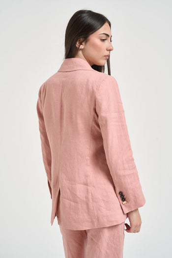 Giacca donna monopetto rosa - 5