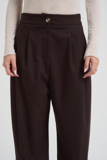 Pantalone donna balloon marrone - 3