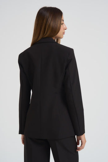 Giacca donna monopetto nera - 5