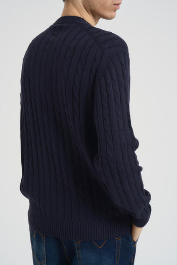 Maglia uomo a trecce blu - 4